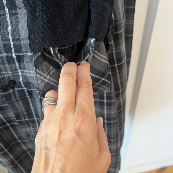 NWT O.N.S Men's Plaid Flannel and Corduroy Shirt Size Medium - Picture 4 of 7